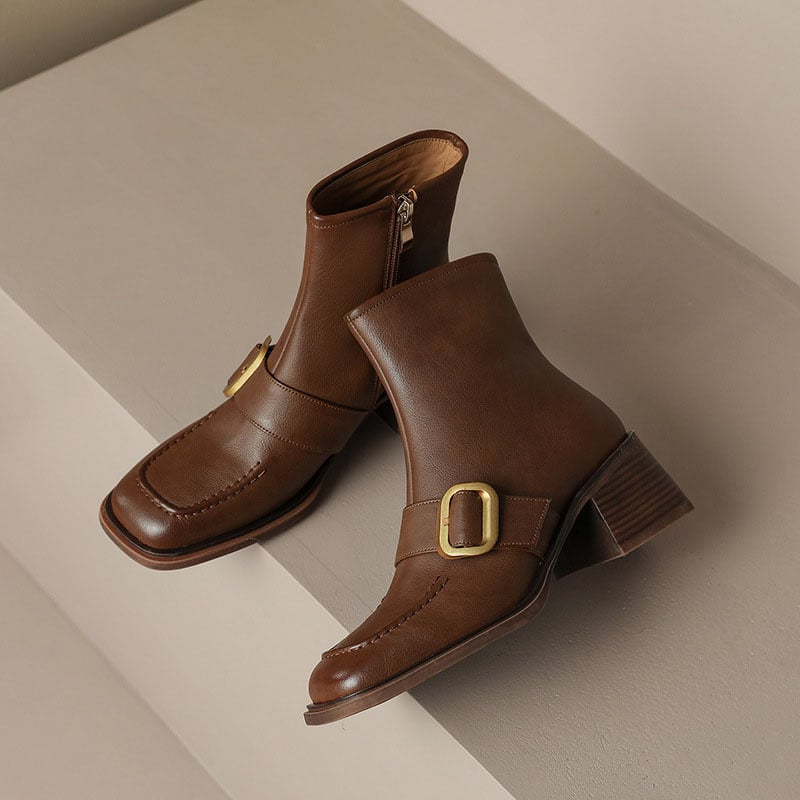 Aquene | Leather Ankle Boots