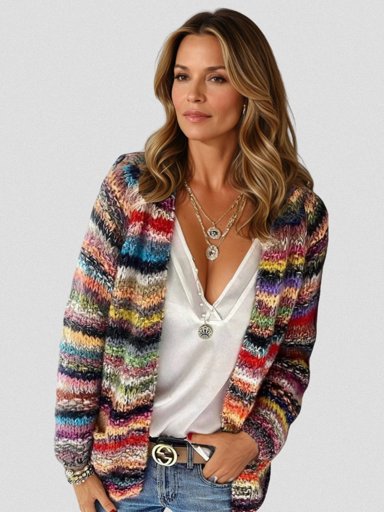 June | ISA VIBRANT LAYERS CARDIGAN