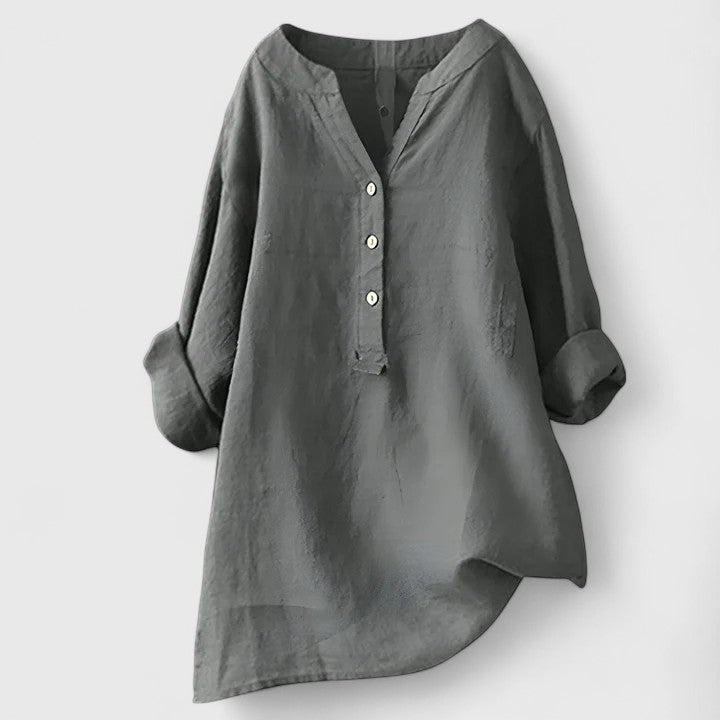 June | Elegant Button-Front Shirt
