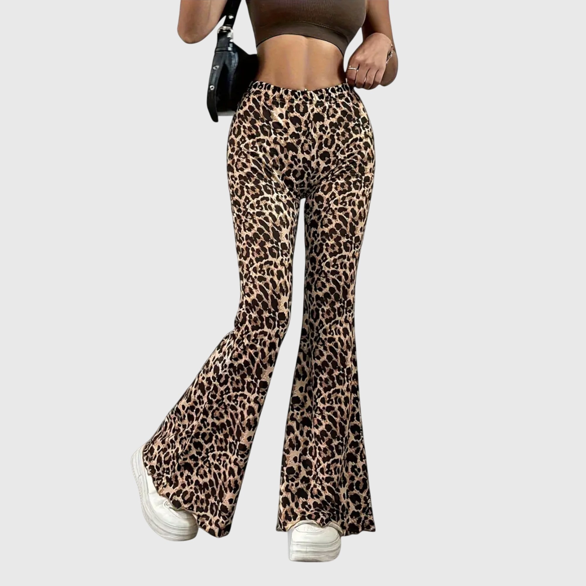 June | Leopard Bootcut Pants