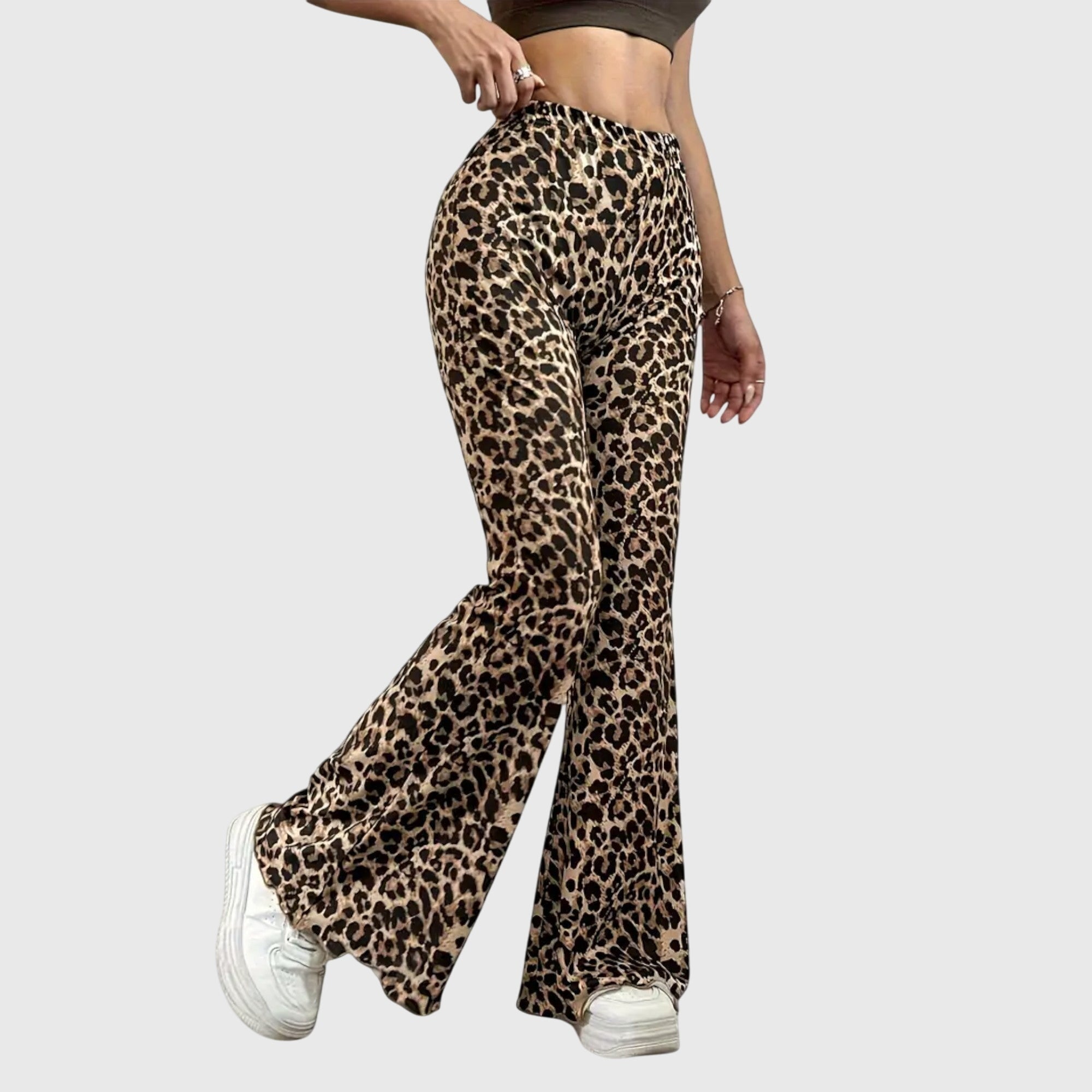 June | Leopard Bootcut Pants