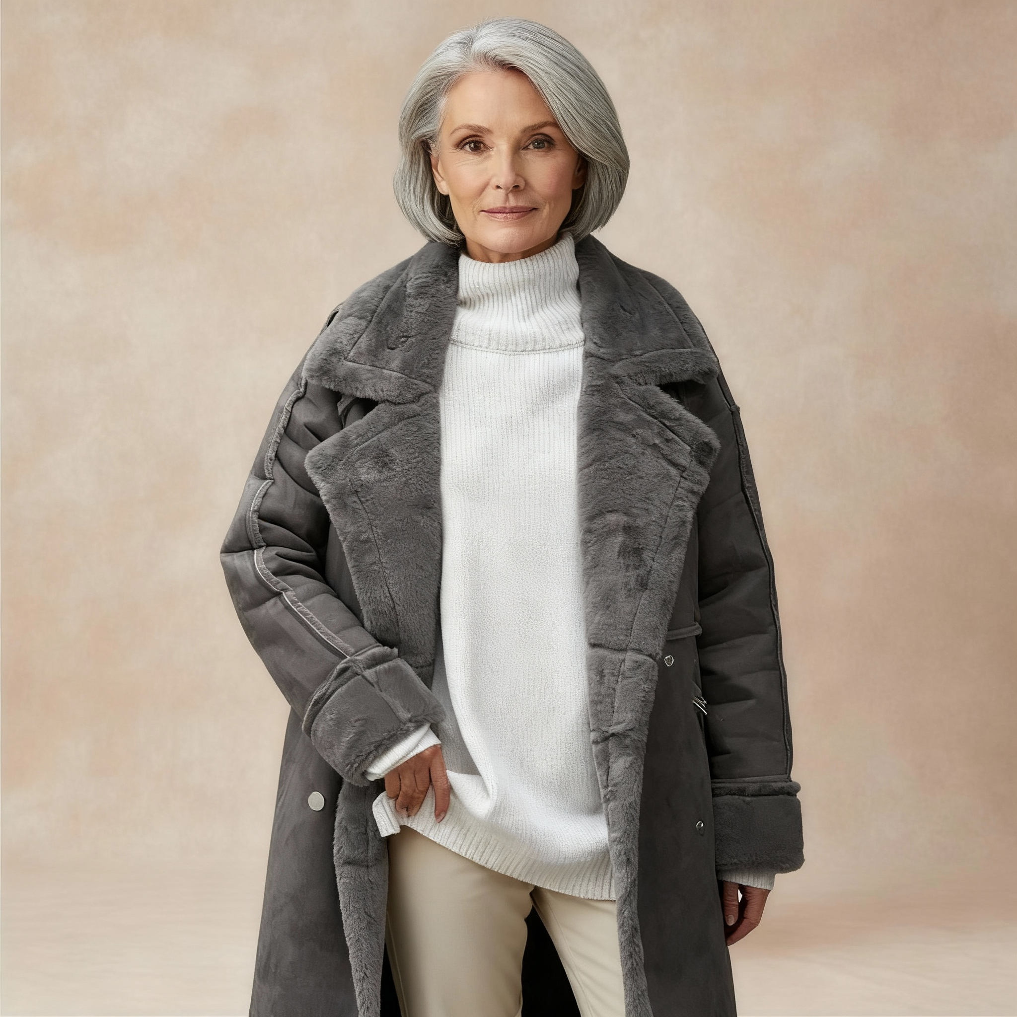 Elmsworth | Warm Teddy Trench Coat